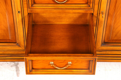 Gorgeous Original Selva Display Cabinet Cherry Wood Buffet Library Antique Style Cabinet Crockery Cabinet Italian Furniture