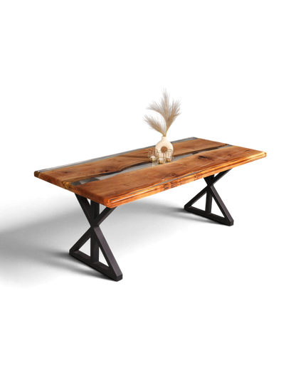 Wunderschöner Epoxidharz Tisch 200-90cm Nussbaum Esszimmer Tisch River Table Küchentisch