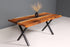 Einzigartiger Epoxidharz Tisch 180-90cm Nussbaum Esszimmer Tisch River Table Epoxy Küchentisch