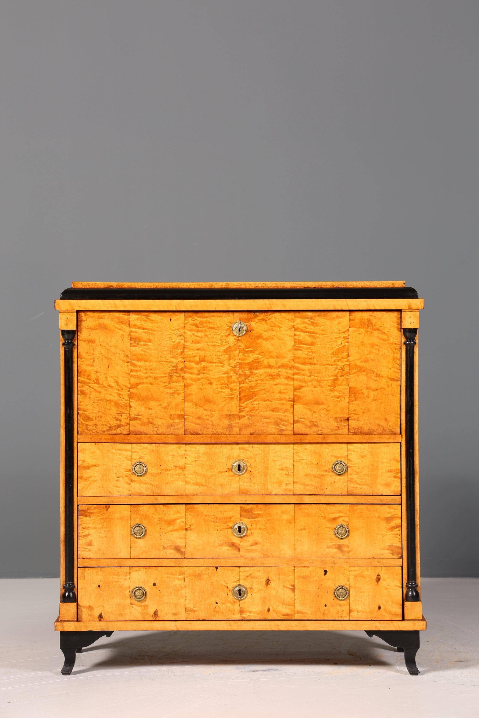 Wunderschöner Original Biedermeier Sekretär um 1860 Kommode Antik Bürokommode