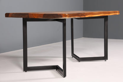 Beeindruckender Epoxidharz Tisch 160-90cm Nussbaum Esszimmer Tisch Epoxy Esstisch Küchentisch