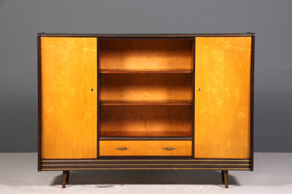 Wunderschöner Mid Century Schrank 60er Jahre Bücherregal Aktenschrank Rockabilly Wäscheschrank Regal Highboard