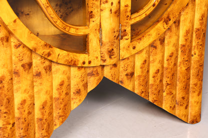 Beeindruckende Art Deco Design Vitrine Bücherregal Kult Regal Bookshelf Buchablage Regal Glasschrank