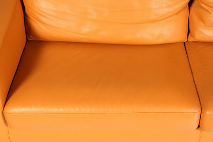 Wunderschönes Ledersofa der Marke Giulio Marelli Cognac Echtleder Couch 2- bis 3-Sitzer Designer Sofa Wohnzimmer