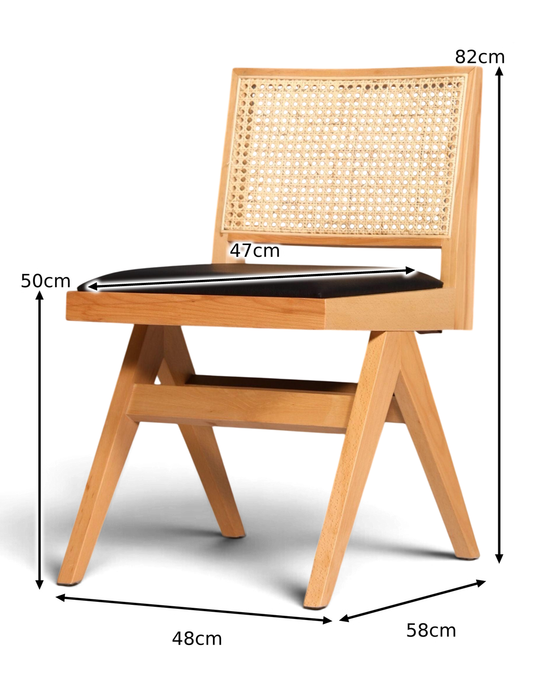 Sehr Edler Korbgeflecht Stuhl "Vienna Wood"  Bauhaus Relax Esszimmer Stuhl Lounge Chair Küchenstuhl