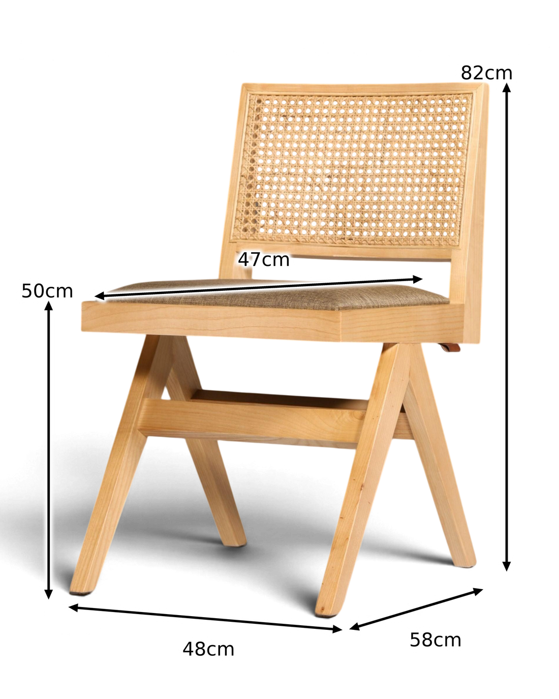Edler "Vienna Beige" Stuhl Esszimmerstuhl mit Wiener Geflecht Korbgeflecht Schreibtischstuhl Lounge Stuhl