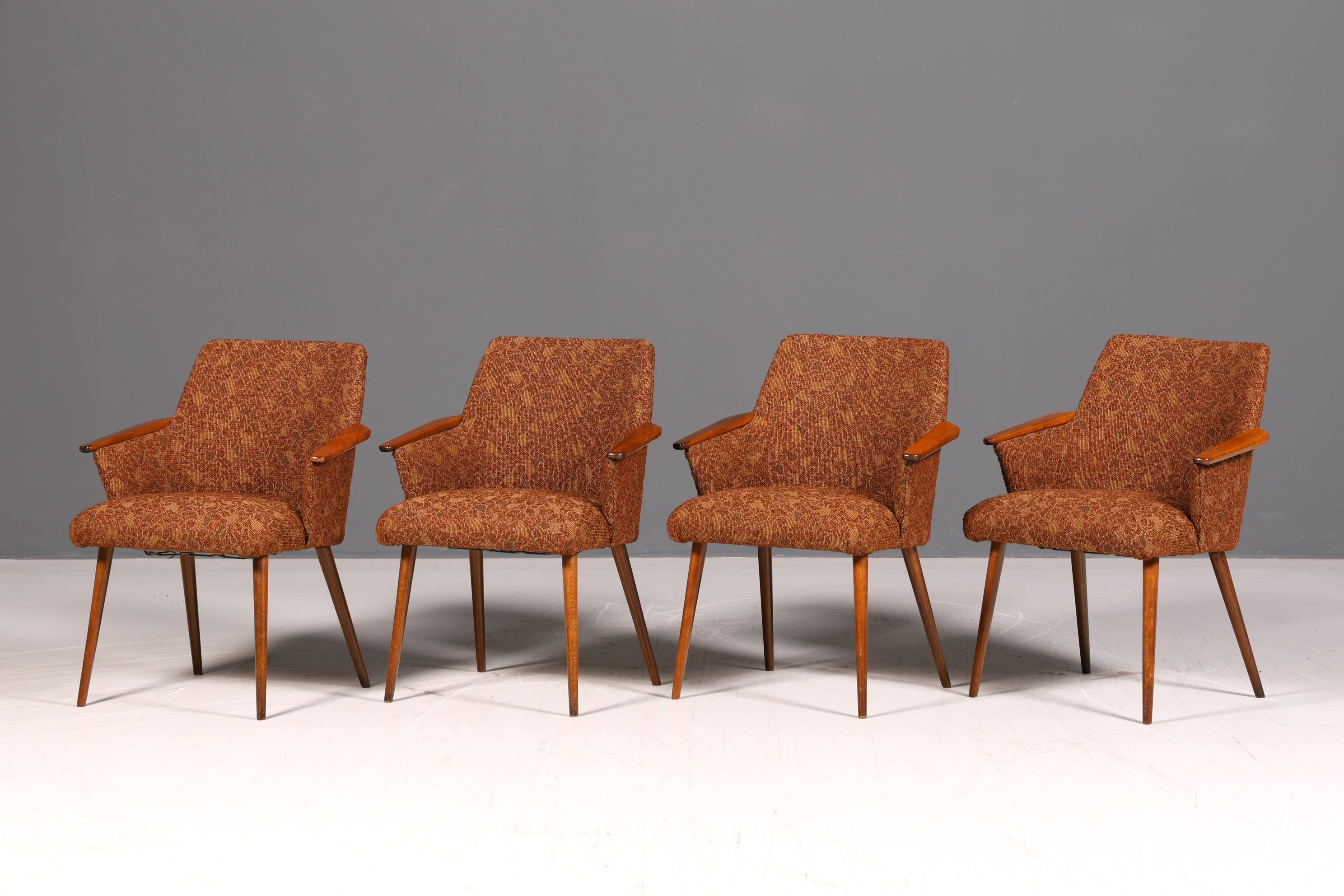Wunderschöner Mid Century Stuhl Retro Armlehnstuhl Cocktailstuhl Küchenstuhl Sekretär Stuhl 2 von 4