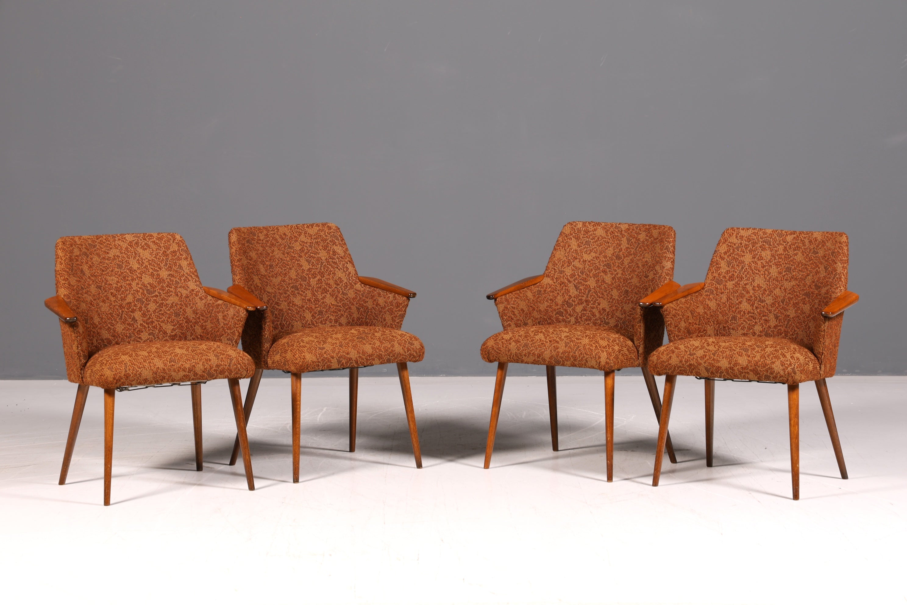 Wunderschöner Mid Century Stuhl Retro Armlehnstuhl Cocktailstuhl Küchenstuhl Sekretär Stuhl 3 von 4