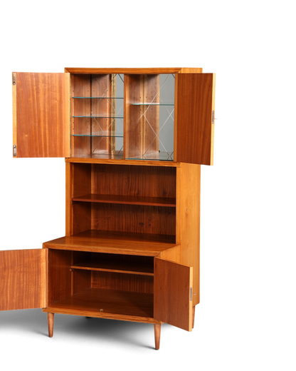 Schlichter Mid Century Schrank Danish Design Regal Retro Nussbaum 60s Bücherregal Buchablage
