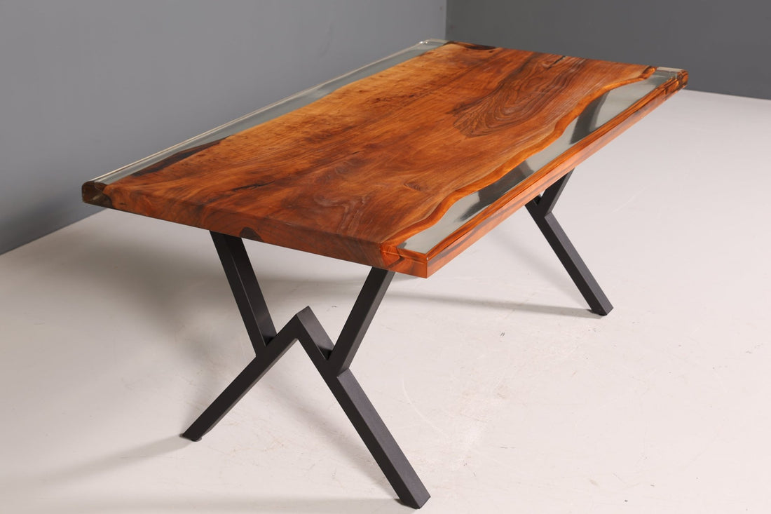 Beeindruckender Epoxidharz Tisch 180-90cm Nussbaum Esszimmer Tisch River Table Epoxy Küchentisch
