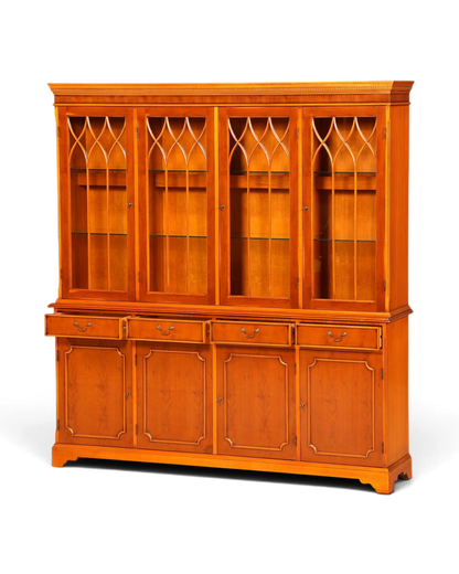 Englische Vitrine Eibe – Bild 3