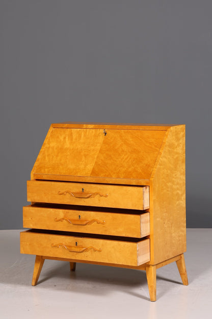 Edler Sekretär um 1930 Büro Kommode Kirschholz Sekretär Schreibtisch Kommode