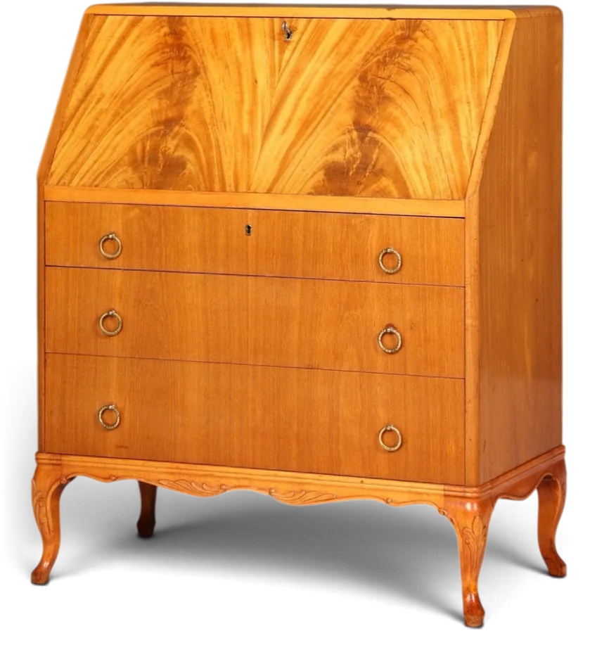 Secretary desk, cherry wood, around 1930