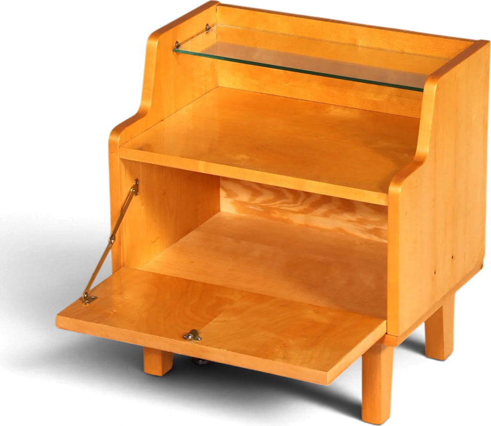 Nachttisch mit Klappe, Mid Century Danish Design