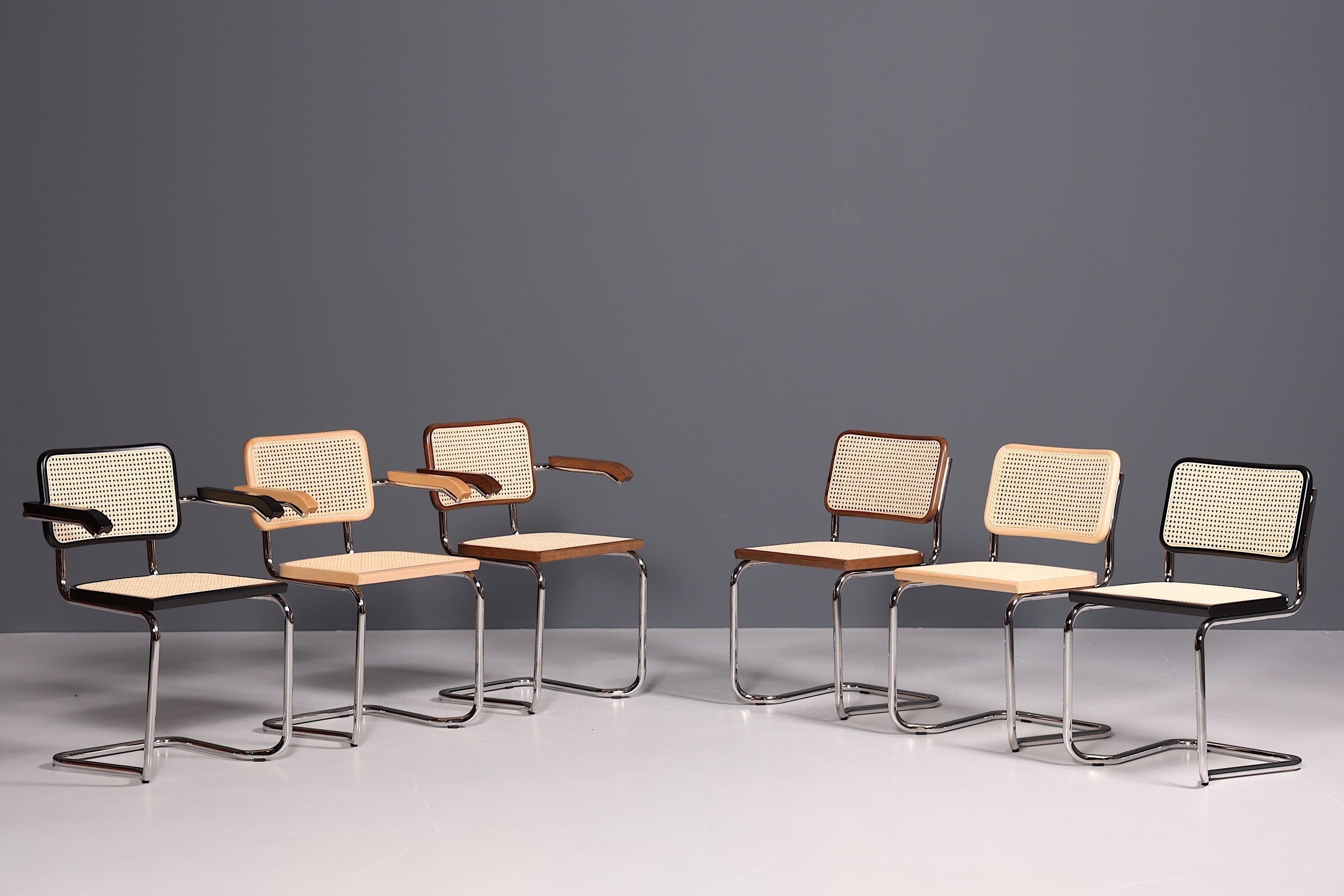 Korbgeflecht Freischwinger Stuhl &amp;quot;Milano&amp;quot; Made in Italy Braun Küchenstuhl Wippstuhl Wiener Geflecht