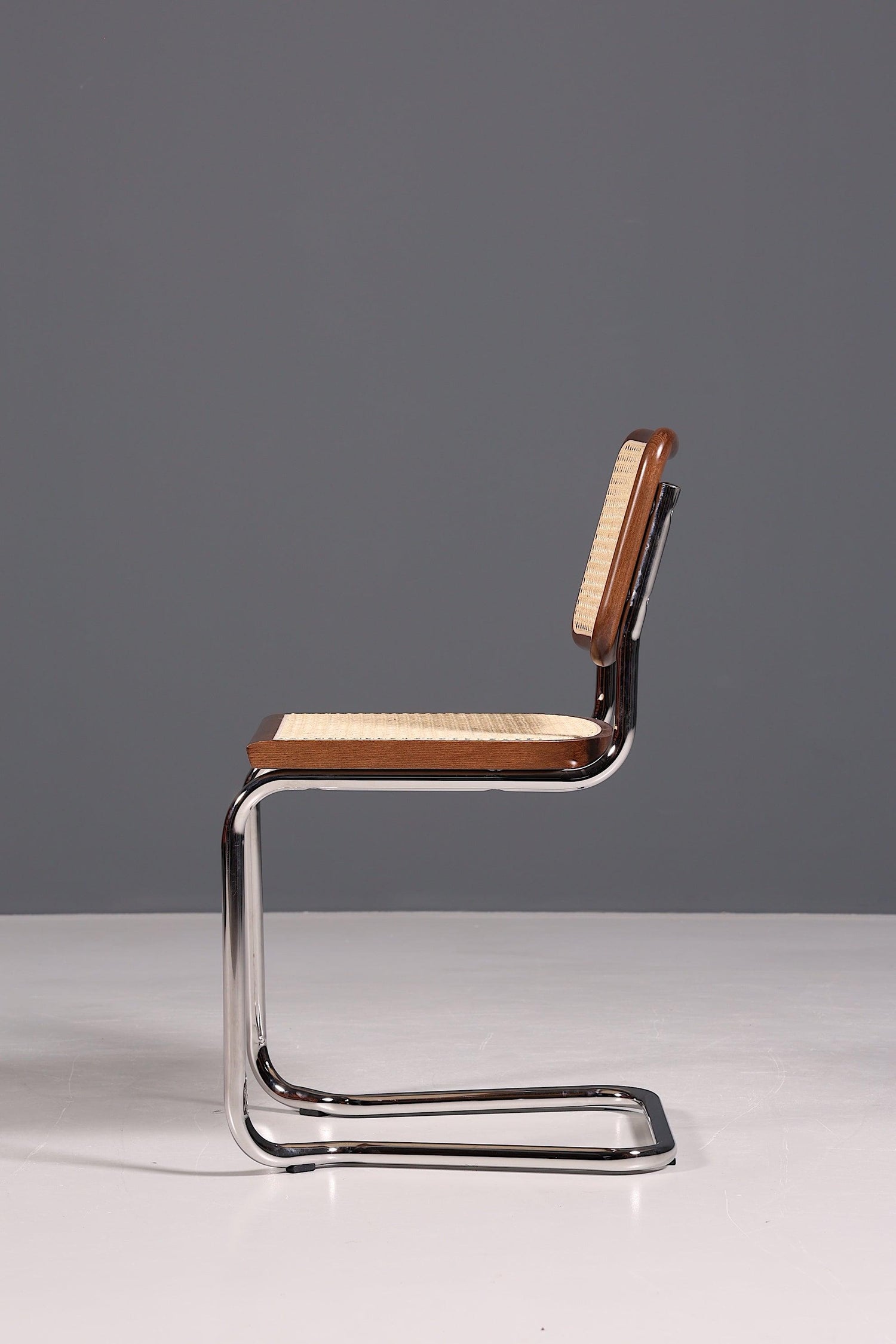 Korbgeflecht Freischwinger Stuhl &amp;quot;Milano&amp;quot; Made in Italy Braun Küchenstuhl Wippstuhl Wiener Geflecht