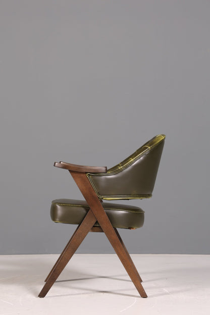 Luxuriöser &quot;Manchester Green&quot; Stuhl Esszimmerstuhl Lounge Stuhl im Chesterfield Design Bürostuhl