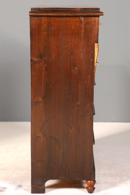 Stilvolle Gründerzeit Kommode Jugendstil Vertiko Schubladenkommode Antik Wäschekommode Chiffoniere