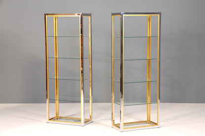 Wunderschönes Bücherregal Design by Renato Zevi Chrome Regal Mid Century Buchablage 1 von 2