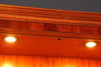 F947 Finish cm Wunderschöne Original Heldense Vitrine Englische Eibe Bücherschrank Buffet Antik Stil Glasvitrine