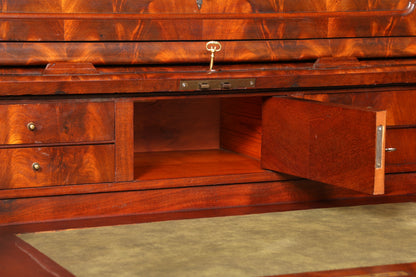 Beeindruckender Louis Philippe Sekretär Antik Rollladen Sekretär Nussbaum Schreibtisch Aufsatzsekretär