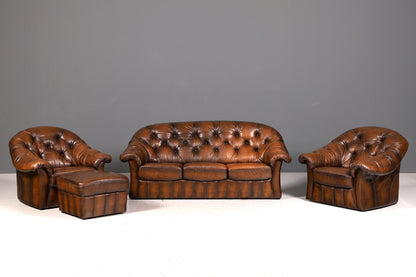 Wunderschöner Original Chesterfield Ledersessel Echt Leder Englisch Herrensessel Vintage