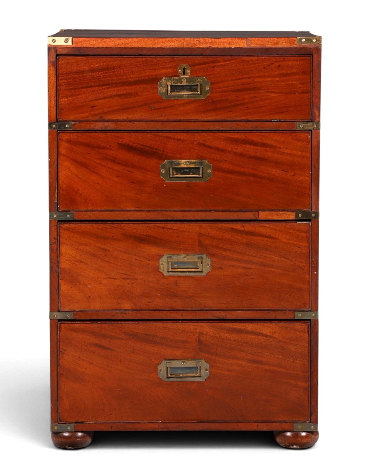 Hauptstadt Möblerei maritime Military Chest Kommode aus massivem Holz mit dekorativen Messingbeschlägen
