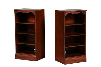 Zwei hochwertige Hauptstadt Möblerei Drexel Heritage Bücherregale aus massivem dunklem Holz mit verstellbaren Böden