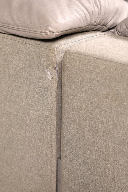 Wunderschönes Sofa der Marke Ligne Roset Grau Echtleder &amp; Stoff Couch Designer Sofa Wohnzimmer