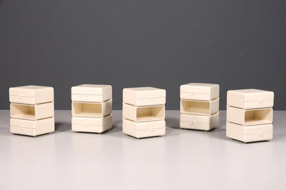 Seltene Mid Century Kommode Space Age Module Nachttisch Design Frankreich Vintage Schubladenkommode 5 von 5