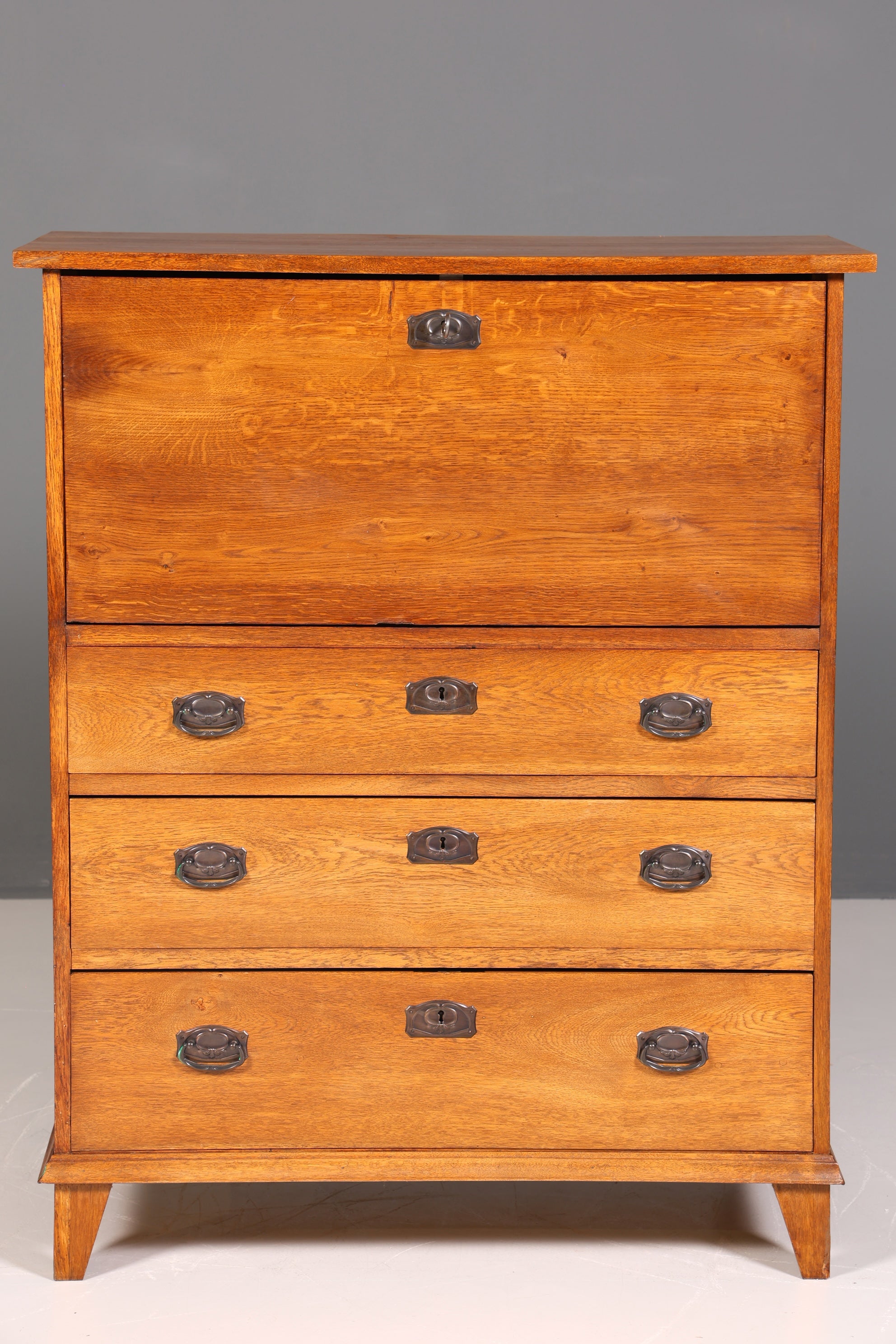 Wunderschöner Jugendstil Sekretär Gründerzeit Vertiko Antik Kommode um 1900 Eiche Massiv