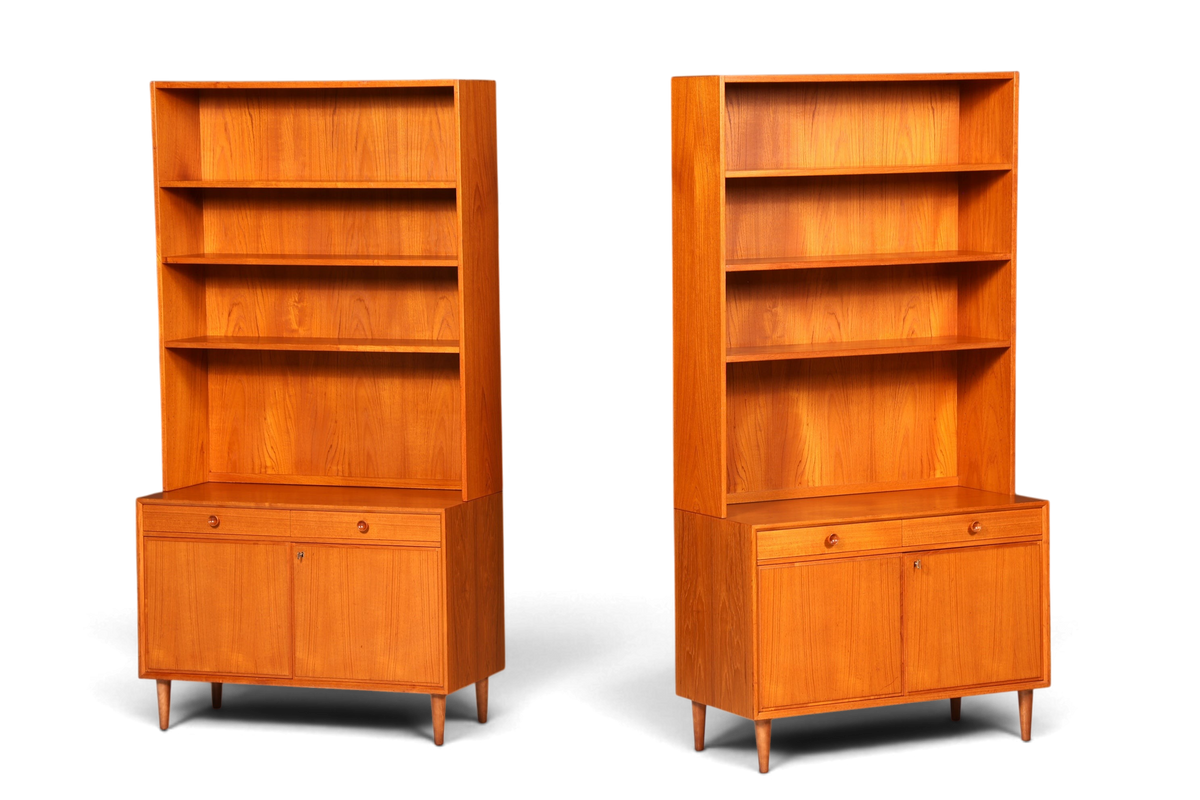 Wunderschönes Mid Century Regal Danish Design Teak Holz Schrank Retro Bücherregal Kommode 1 von 2