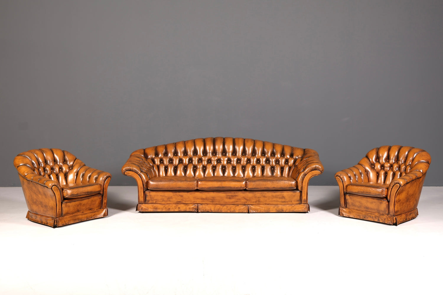 G151 Finish cm Wunderschönes Original Chesterfield Sofa 3- Sitzer echt Leder Oxblood Couch Englisch (Kopie)