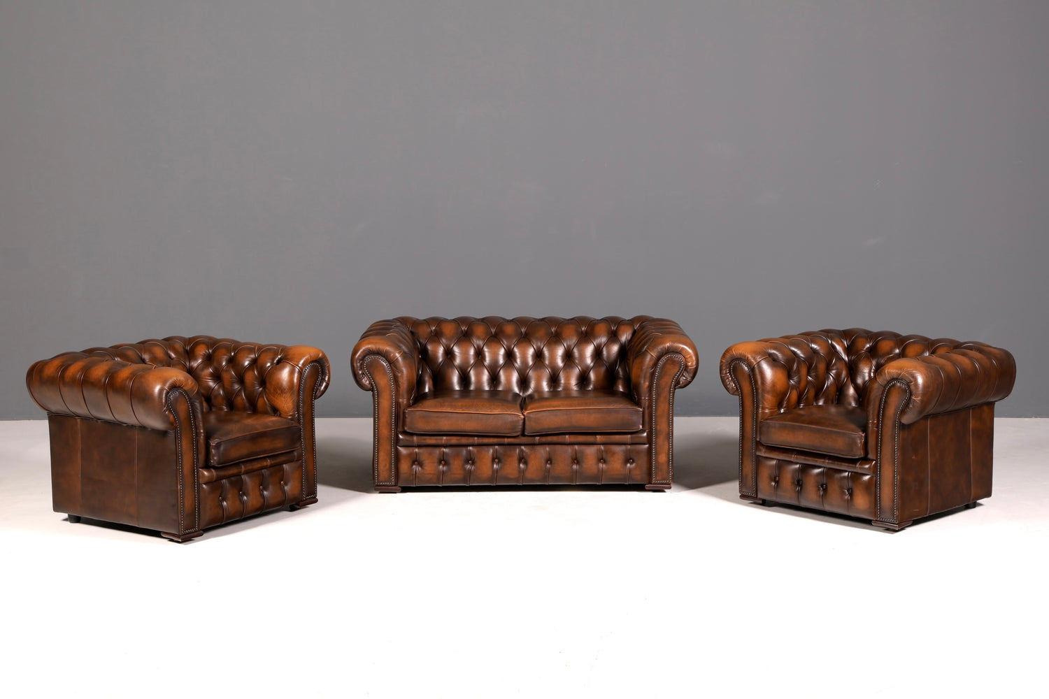 Stilvoller Original Chesterfield Sessel Englischer Armlehnsessel Englisch Herrensessel 2 von 2