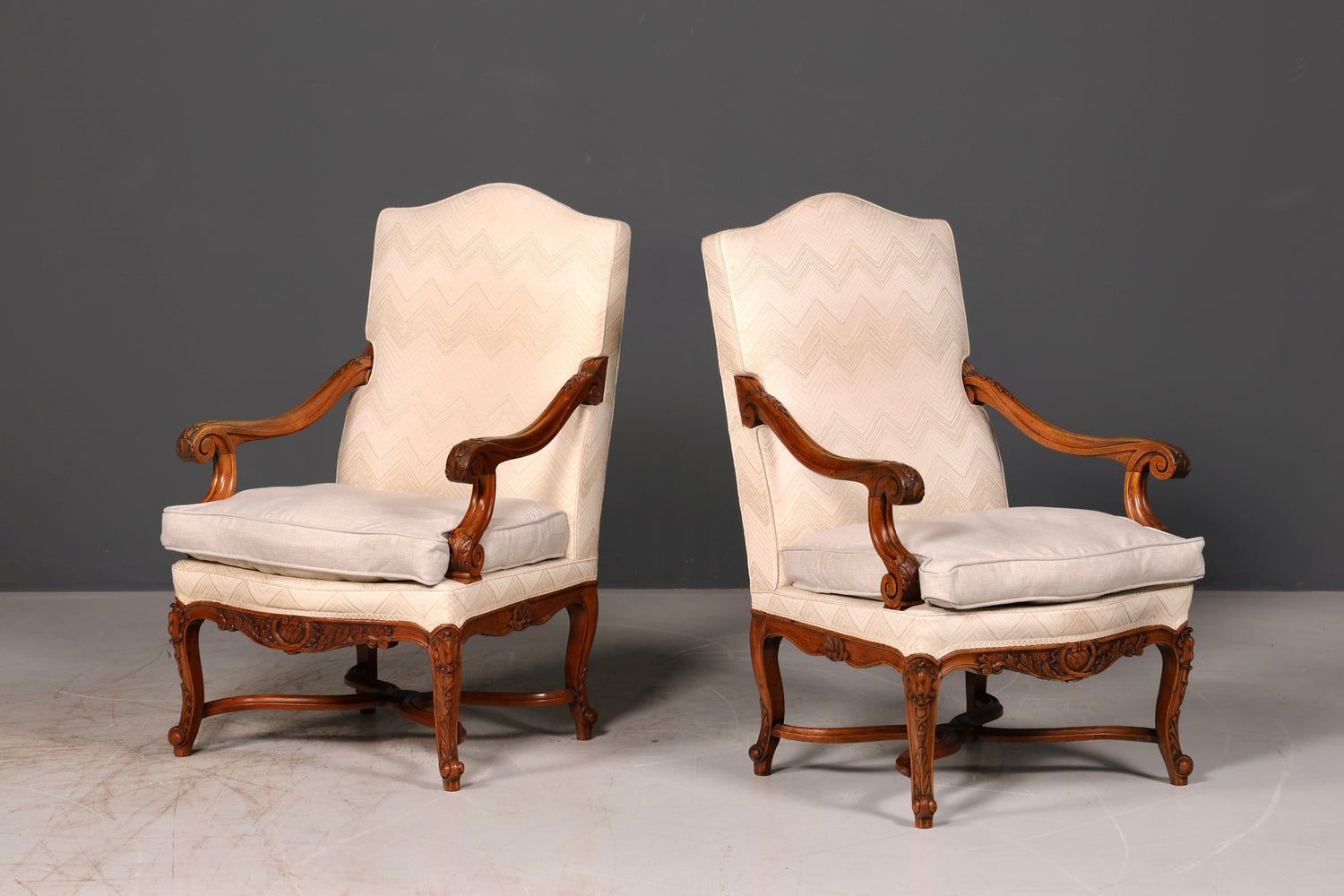 Elegant Louis Philippe Armchair, Gründerzeit Antique Armchair, Secretary Chair, Upholstered Armchair 2 of 2