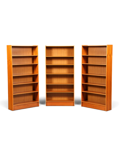 Hauptstadt Möblerei Mid Century Regal aus Holz im 60er Jahre Vintage Design mit höhenverstellbaren Regalböden