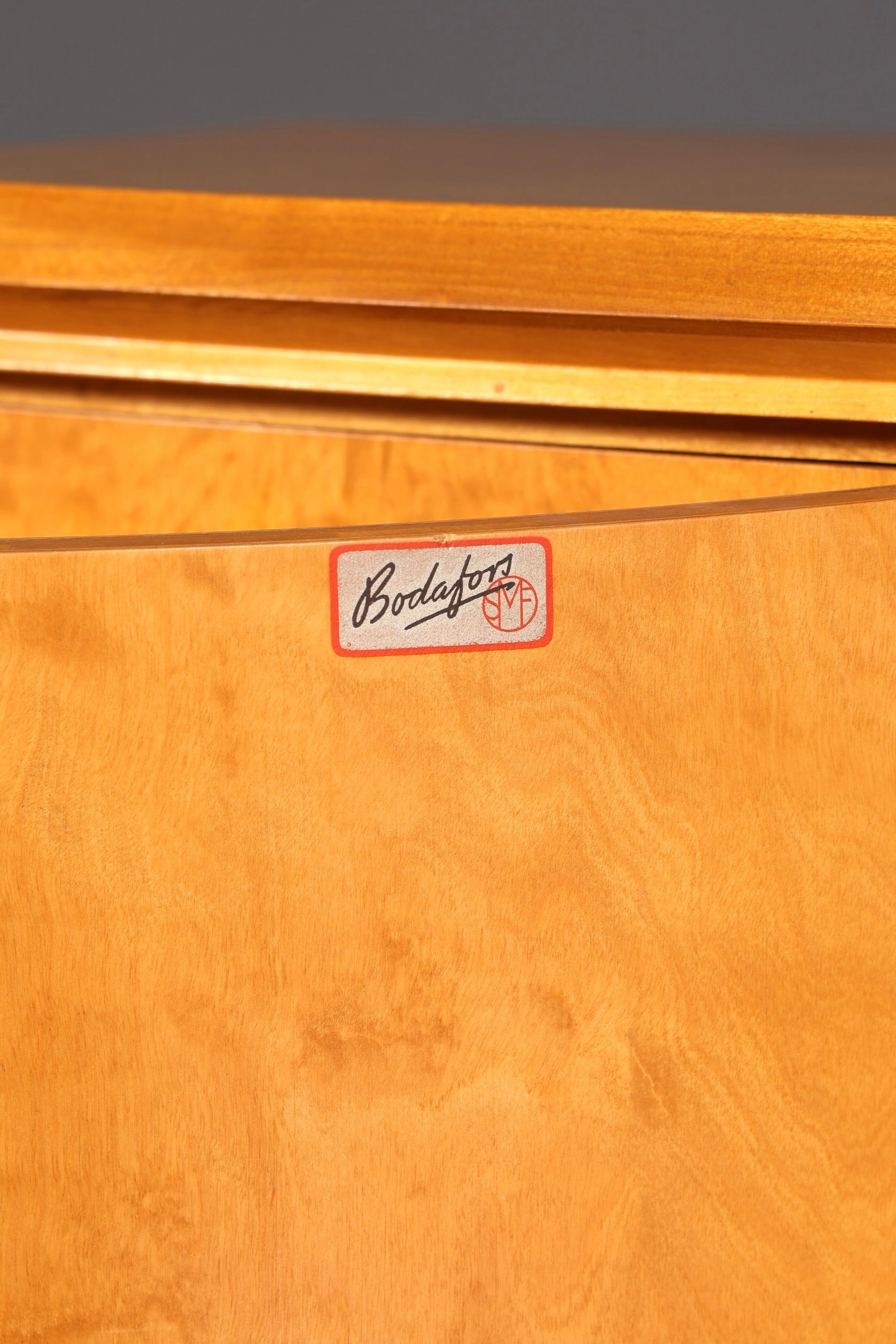 G025 Finish Schlichter Mid Century Sekretär Vintage Schreibmöbel echt Holz Kommode Office Secretary