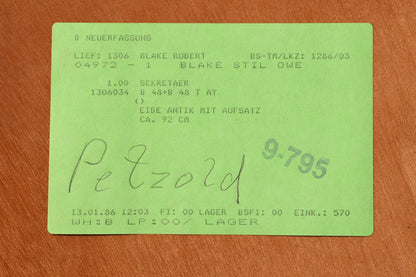 G390 Finish Stilvoller Englischer Sekretär Büro Aufsatzsekretär Eibe Antik Stil Vitrinen Schrank UK (Kopie)