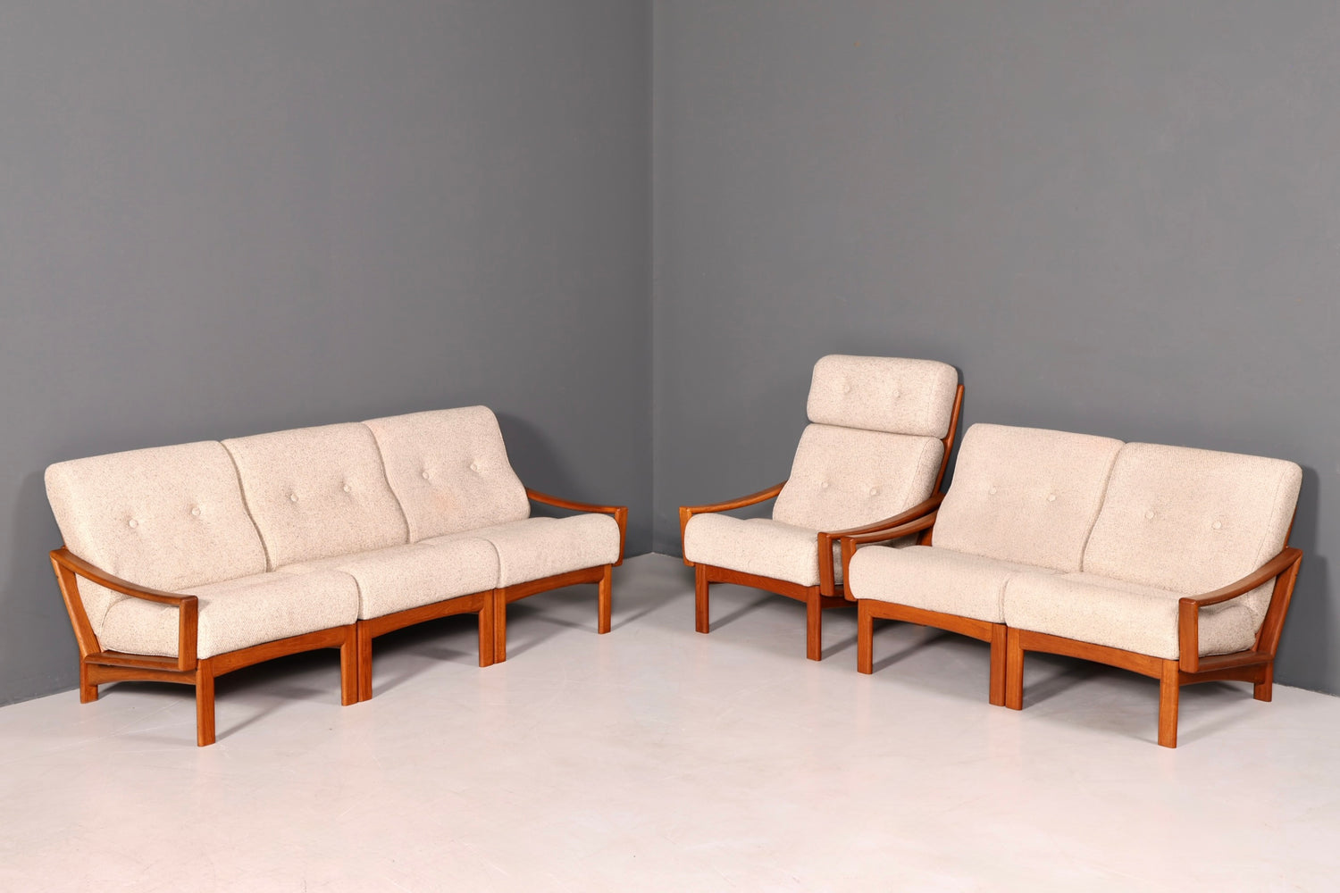 Wunderschönes Mid Century 3er Sofa Retro Couch Danish Design Polstersofa Vintage Canapé