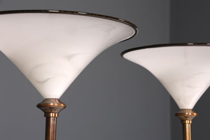 Beautiful Italian floor lamp by Barovier &amp;amp; Toso, Murano glass lampshade, uplighter, floor lamp, 2 of 2