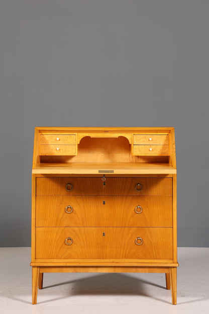 Schlichter Mid Century Sekretär Danish Design Retro Büro Schrank Vintage Büro Kommode