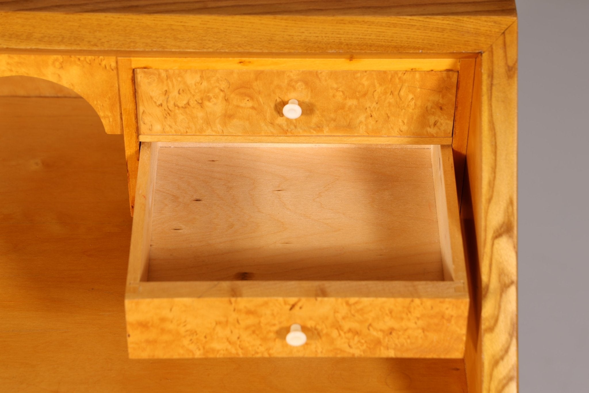 Schlichter Mid Century Sekretär Danish Design Retro Büro Schrank Vintage Büro Kommode