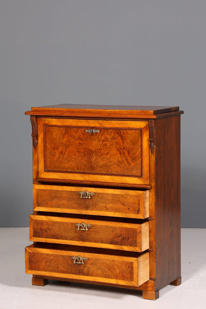 Stilvoller Gründerzeit Sekretär Vertiko Highboard Louis Philippe Kommode um 1880