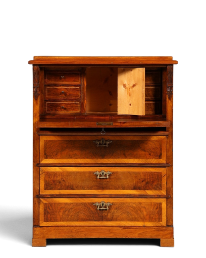Stilvoller Gründerzeit Sekretär Vertiko Highboard Louis Philippe Kommode um 1880