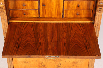 Stilvoller Gründerzeit Sekretär Vertiko Highboard Louis Philippe Kommode um 1880