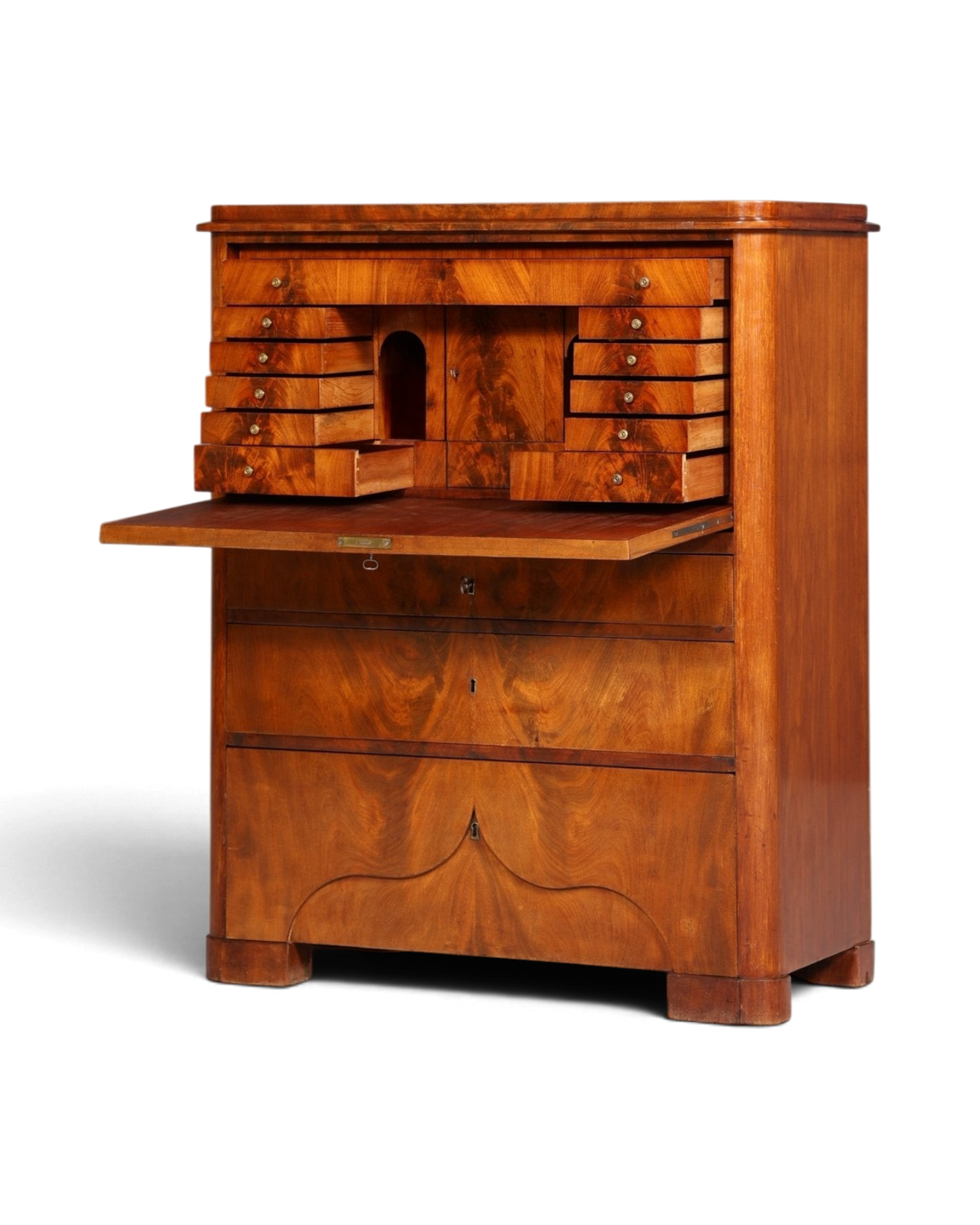 Stilvoller Louis Philippe Sekretär Vertiko Gründerzeit Kommode um 1880 Office