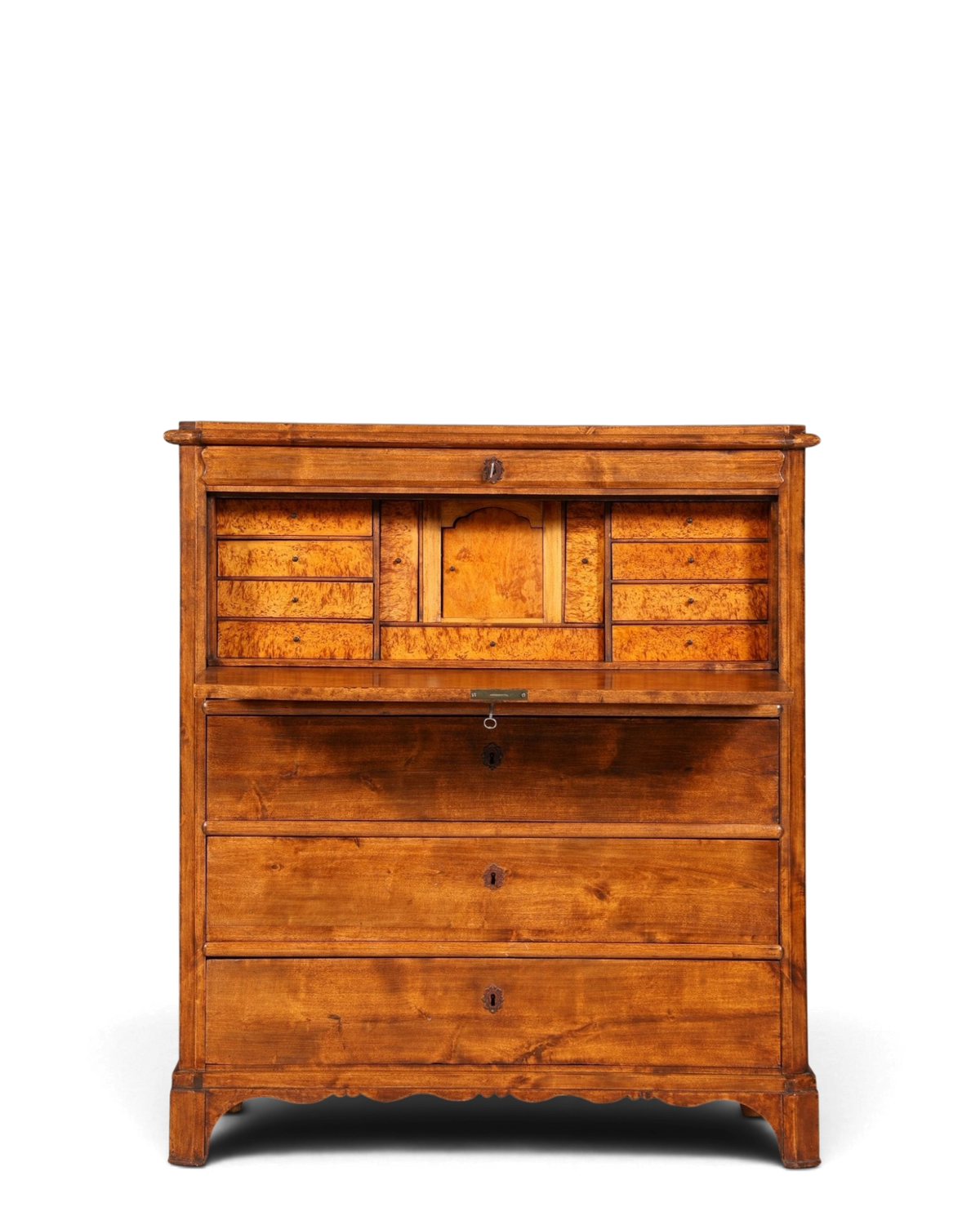 Stilvoller Louis Philippe Sekretär Vertiko Gründerzeit Kommode um 1880 Schreibkommode