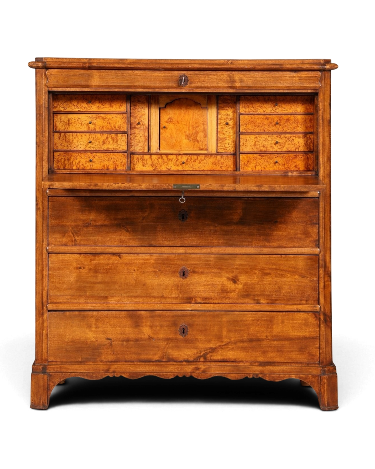 Stilvoller Louis Philippe Sekretär Vertiko Gründerzeit Kommode um 1880 Schreibkommode