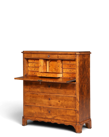 Stilvoller Louis Philippe Sekretär Vertiko Gründerzeit Kommode um 1880 Schreibkommode
