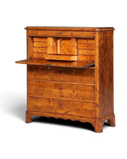 Stilvoller Louis Philippe Sekretär Vertiko Gründerzeit Kommode um 1880 Schreibkommode
